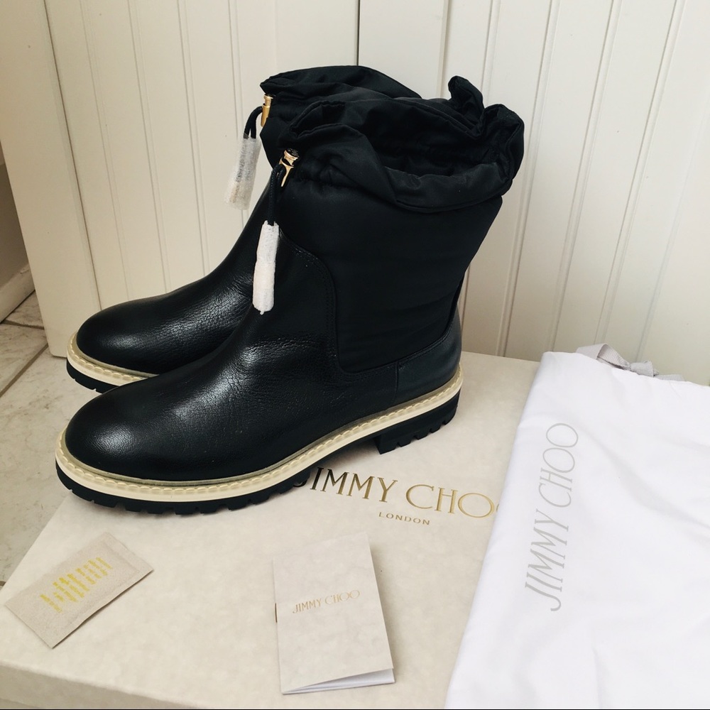 Jimmy Choo BAO Women’s Black Flat Ankle Boots - Picture 8 of 16